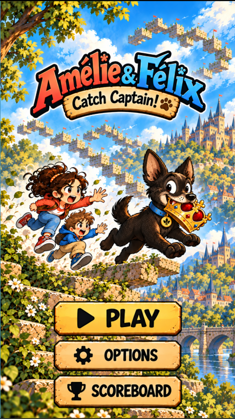 Amélie and Félix: Catch Captain title screen